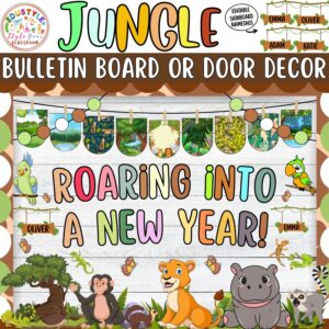 Roaring Into a New Year!: Back To School and August Bulletin Board or Door Decor Kit