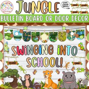 Swinging Into School!: Back To School and August Bulletin Board or Door Decor Kit