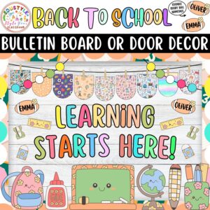 Learning Starts Here!: August and September Bulletin Board or Door Decor Kit