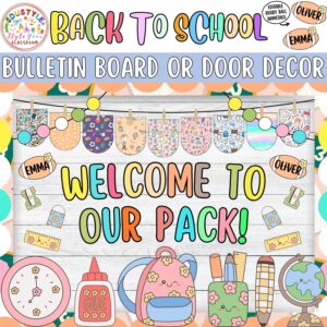 Welcome To Our Pack!: August and September Bulletin Board or Door Decor Kit