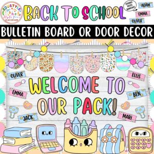 Welcome To Our Pack!: August and September Bulletin Board or Door Decor Kit