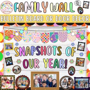 Snapshots of Our Year!: Back To School and Family Wall Bulletin Board or Door Decor Kit