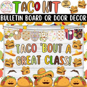 Taco 'bout a Great Class!: Taco Back To School & September Bulletin Board or Door Decor Kit