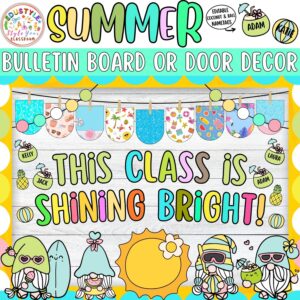 This Class Is Shining Bright!: Pool Summer Bulletin Board or Door Decor Kit | June & July