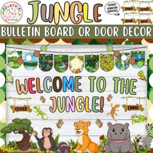 Welcome to the Jungle!: Back To School and August Bulletin Board or Door Decor Kit