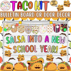 Salsa Into a New School Year!: Taco Back To School & September Bulletin Board or Door Decor Kit