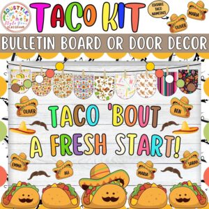 Taco 'Bout a Fresh Start!: Taco Back To School & September Bulletin Board or Door Decor Kit