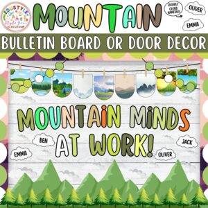 Mountain Minds at Work!: Mountain Back To School Bulletin Board or Door Decor Kit
