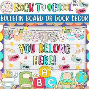You Belong Here!: Pen Bag and Back To School Bulletin Board or Door Decor Kit