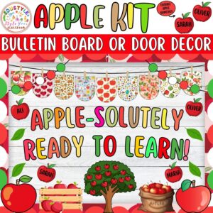 Apple-solutely Ready to Learn!: Back To School and Apple Bulletin Board or Door Decor Kit