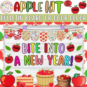 Bite Into a New Year!: Back To School and Apple Bulletin Board or Door Decor Kit