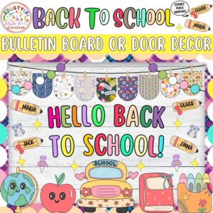 Hello Back To School!: Back To School and August Bulletin Board or Door Decor Kit