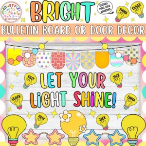Let Your Light Shine!: Back To School and August Bulletin Board or Door Decor Kit