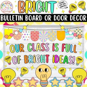 Our Class is Full of Bright Ideas!: Back To School and August Bulletin Board or Door Decor Kit