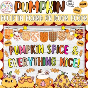 Pumpkin Spice & Everything Nice!: Pumpkin Bulletin Board or Door Decor Kit | Halloween