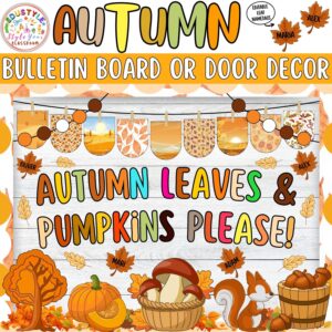 Autumn Leaves & Pumpkins Please!: Pumpkin Bulletin Board or Door Decor Kit | Fall