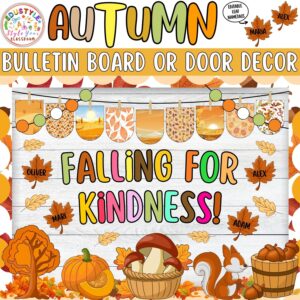 Falling for Kindness!: Autumn and Pumpkin Bulletin Board or Door Decor Kit | Fall