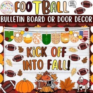 Kick Off Into Fall!: Football Fall Bulletin Board or Door Decor Kit | November