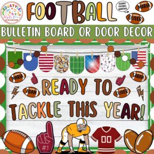 Ready To Tackle This Year!: Football and November Bulletin Board or Door Decor Kit | Fall