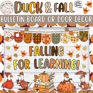Falling for Learning!: Duck and Autumn Bulletin Board And Door Decor Kit