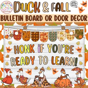 Honk If You’re Ready to Learn!: Duck and Autumn Bulletin Board And Door Decor Kit