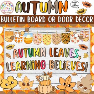 Autumn Leaves, Learning Believes!: Leaves Autumn Bulletin Board or Door Decor Kit