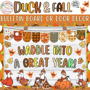 Waddle Into a Great Year!: Duck and Autumn Bulletin Board And Door Decor Kit