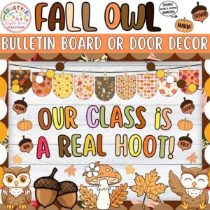 Our Class is a Real Hoot!: Fall Owl Bulletin Board And Door Decor Kit | Autumn Decor