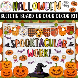 Spooktacular Work!: Pumpkin Halloween Bulletin Board or Door Decor Kit