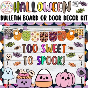 Too Sweet to Spook! Halloween Candy Bulletin Board And Door Decor Kit