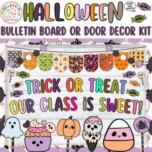 TRICK OR TREAT WERE SO SWEET! Bulletin Board And Door Decor Kit