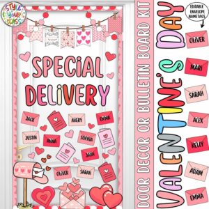 Special Delivery: Valentine's Day Envelope Bulletin Board or Door Decor Kit