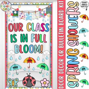 Our Class Is In Full Bloom! Spring Umbrella Bulletin Board Or Door Decor Kit