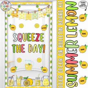 Squeeze the Day! Summer Lemon Bulletin Board or Door Decor Kit